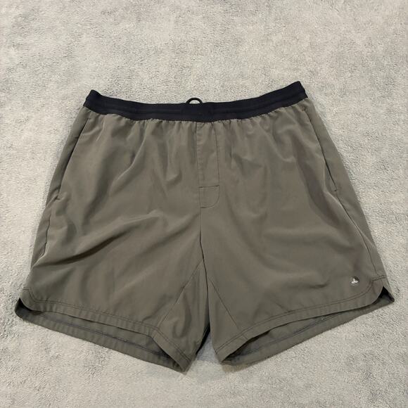 Prana Intrinsic Olive Green Activewear Athletic Shorts Comfort Men’s Size Large - Picture 1 of 8